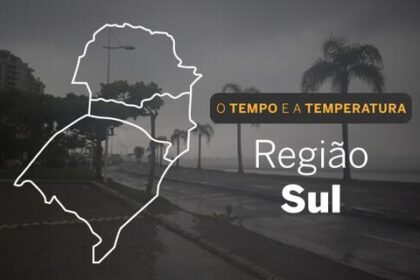 PREVISÃO DO TEMPO: alerta de pancadas de chuvas isoladas no Sul do país, nesta segunda-feira (19)