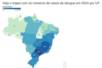 Dengue: SP lidera ranking com 2,1 mi casos em 2024; consulte números por UFs