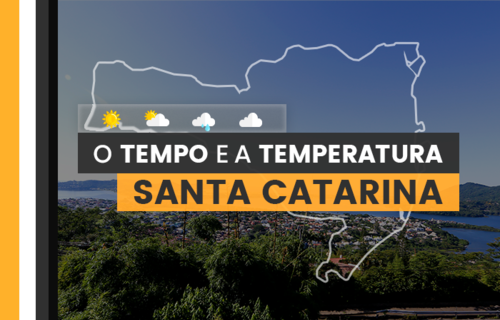 PREVISÃO DO TEMPO: quarta-feira (4) com alerta para baixa umidade e declínio de temperaturas em Santa Catarina