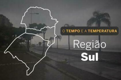 PREVISÃO DO TEMPO: quarta-feira (5) de chuva em áreas isoladas da Região Sul