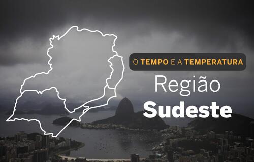 PREVISÃO DO TEMPO: Sudeste terá muitas nuvens e chuva, nesta terça-feira (8)
