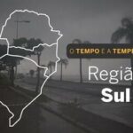 PREVISÃO DO TEMPO: Muitas nuvens com pancadas de chuva no PR e SC, nesta segunda-feira (9)