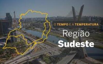 PREVISÃO DO TEMPO: Sudeste terá chuvas em São Paulo e no Triângulo Mineiro, nesta sexta-feira (29)