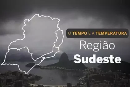 PREVISÃO DO TEMPO: domingo (1) chuvoso em regiões do Sudeste