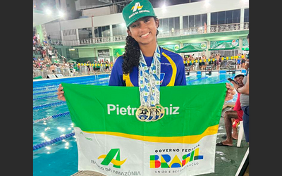 Banco da Amazônia impulsiona carreira da multicampeã Norte/Nordeste da natação brasileira