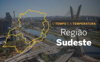 PREVISÃO DO TEMPO: Chuva no interior de SP e sol predominante nas demais áreas do Sudeste neste sábado (16)