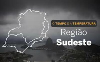 PREVISÃO DO TEMPO: Muitas nuvens com pancadas de chuva no Sudeste, nesta segunda-feira (4)