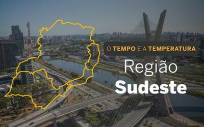 PREVISÃO DO TEMPO: Pancadas de chuva no Sudeste, nesta quinta-feira (2)