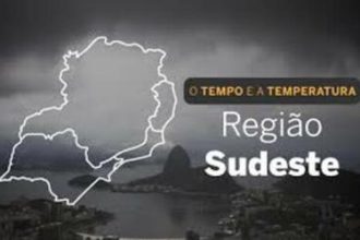 PREVISÃO DO TEMPO: Predomínio de chuvas no Sudeste, nesta quinta-feira (14)