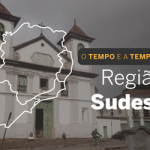 PREVISÃO DO TEMPO: Sudeste tem alerta de tempestades e chuvas intensas neste sábado (19)