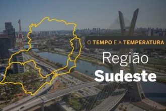 PREVISÃO DO TEMPO: Sudeste terá chuva em São Paulo e no sul de Minas