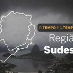 PREVISÃO DO TEMPO: Sudeste terá domingo (2) com chuva intensa em boa parte da região