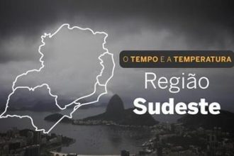 PREVISÃO DO TEMPO: Sudeste terá muitas nuvens e chuva, neste domingo (6)