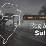 PREVISÃO DO TEMPO: Sul do Brasil registra pancadas de chuva em toda a faixa oeste da região