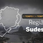 PREVISÃO DO TEMPO: chuvas atingem quase todo o Sudeste do país, nesta sexta-feira (17)
