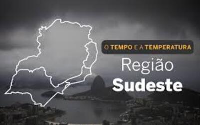 PREVISÃO DO TEMPO: chuvas atingem quase todo o Sudeste, nesta sexta-feira (18)