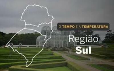 PREVISÃO DO TEMPO: segunda-feira (9) com pancadas de chuva áreas da Região Sul