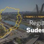 PREVISÃO DO TEMPO: Instabilidades atingem pontos do Sudeste neste domingo (3), com chuva no sul de SP e norte do ES