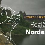 O TEMPO E A TEMPERATURA: chuvas continuam no Nordeste nesta sexta-feira (1°)