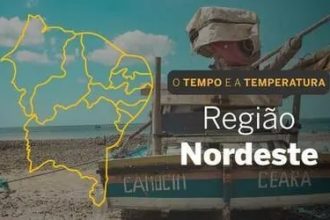 PREVISÃO DO TEMPO: Domingo (22) com chuva isolada no Nordeste