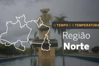 O TEMPO E A TEMPERATURA: sábado (9) chuvoso no Norte