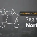 O TEMPO E A TEMPERATURA: Chuvas persistem em grande parte da Região Norte nesta sexta-feira (19)