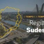 O TEMPO E A TEMPERATURA: confira a previsão para a Região Sudeste para este sábado (13)